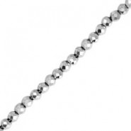 Hematite beads faceted 2mm Silver